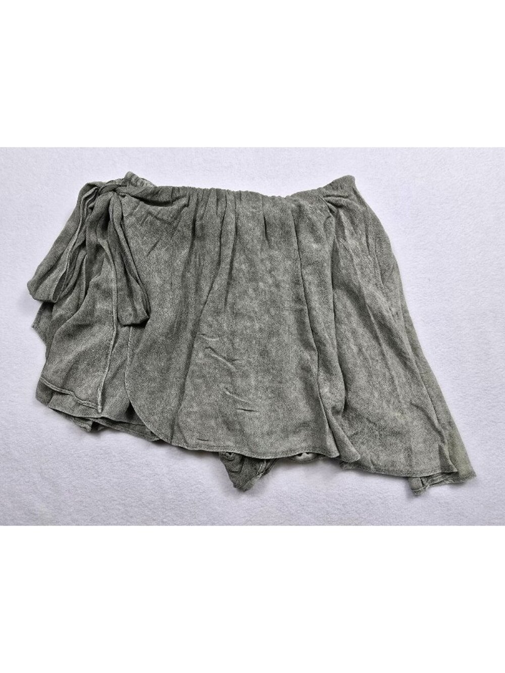 Anthropologie Mustard Seed Small Olive Green Wrap Skirt Skort Tie Waist Boho